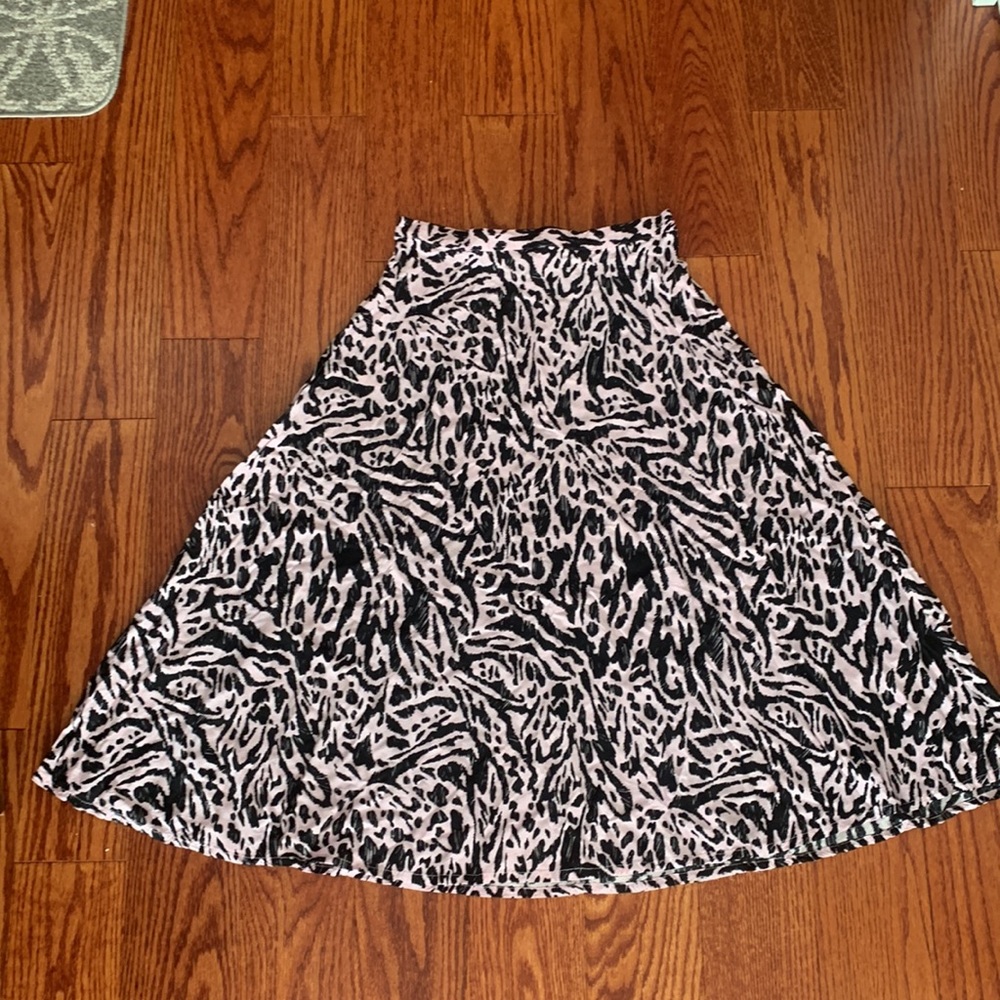 Top Secret Tiger Striped Midi Skirt